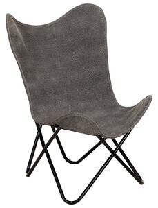 VidaXL Leptir-stolica od platna antracit