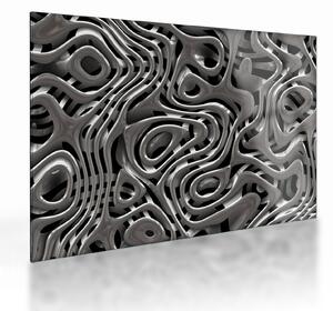 Staklena slika - Metalna apstrakcija (70x50 cm)