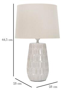 Krem stolna lampa keramička s tekstilnim sjenilom (visina 44,5 cm) Hole – Mauro Ferretti