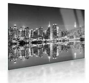 Staklena slika - New York, crno-bijelo (70x50 cm)
