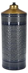 Siva/krem stolna lampa keramička s tekstilnim sjenilom (visina 55 cm) Graphs Dark – Mauro Ferretti