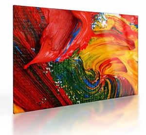 Staklena slika - Modrenje apstrakcije kistom (70x50 cm)