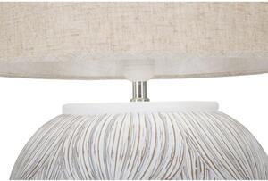 Bijela/bež stolna lampa s tekstilnim sjenilom (visina 59 cm) Atene – Mauro Ferretti
