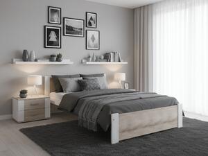 Krevet IKAROS 90 x 200 cm, bijela/hrast sonoma Podnica: Sa lameliranom podnicom, Madrac: Bez madraca