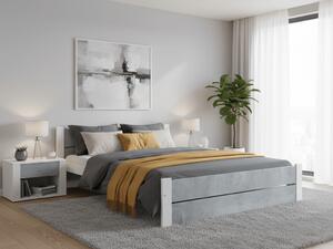 Krevet IKAROS DOUBLE 160 x 200 cm, beton/bijela Podnica: Sa lameliranom podnicom, Madrac: Bez madraca