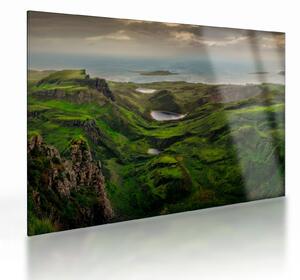 Staklena slika - Quiraing, Škotska (70x50 cm)