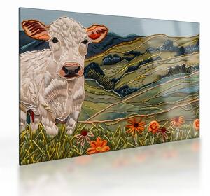 Staklena slika - Imitacija pletenog motiva (70x50 cm)