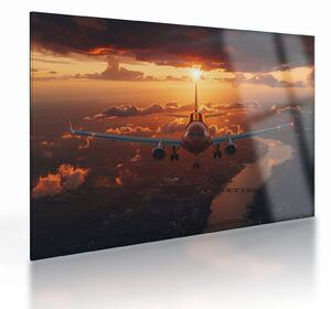 Staklena slika - Transportni avion (70x50 cm)