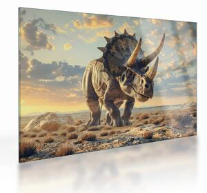 Staklena slika - Triceratops (70x50 cm)