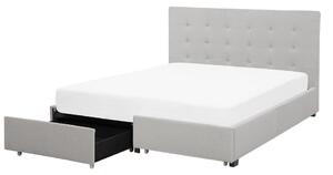 Zondo Bračni krevet 160 cm ROLLA (s podnicom i prostorom za odlaganje) (svijetlo siva). 1007487