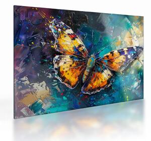 Staklena slika - Leptir, ulje na platnu (70x50 cm)