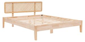 Bračni krevet od masivne smreke s podnicom 180x200 cm u prirodnoj boji Izabelya – Kalune Design