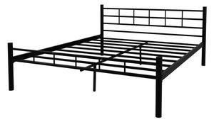 Crni metalni bračni krevet s podnicom 140x200 cm K70 – Kalune Design