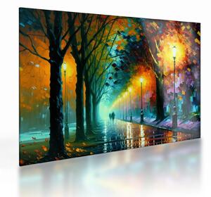 Staklena slika - Noćna šetnja (70x50 cm)