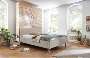 Bež tapecirani bračni krevet 180x200 cm Mattis - Meise Möbel