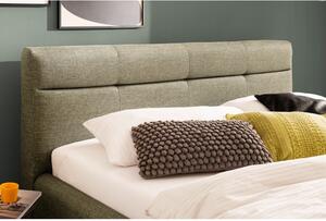 Zeleni tapecirani bračni krevet s prostorom za odlaganje s podnicom 180x200 cm Lotte - Meise Möbel