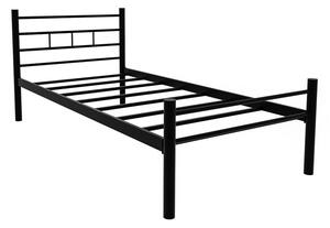 Crni metalni bračni krevet s podnicom 90x200 cm K70 – Kalune Design