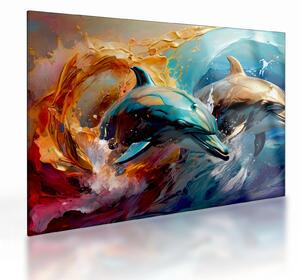 Staklena slika - Slika dupina (70x50 cm)