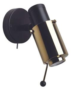 Biny Reflektor LED m/Afbryder & Stang Crna/Zlato - DCW