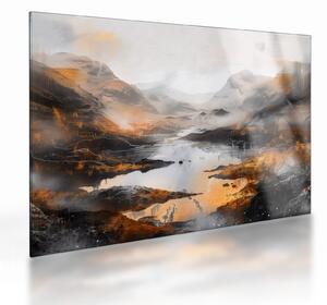Staklena slika - Slikanje planinskih pejzaža (70x50 cm)