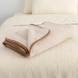 Smeđa deka od merino vune Native Natural, 130x170 cm