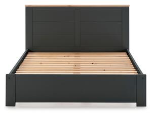 Antracitno sivi bračni krevet Marckeric Akira, 160 x 200 cm