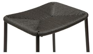 Crna bar stolica s čeličnim nogama Dan-Form Stiletto, visina 68 cm