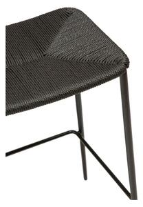 Crna bar stolica s čeličnim nogama Dan-Form Stiletto, visina 68 cm