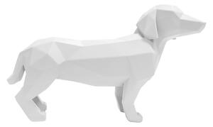 Mat bijeli kip PT LIVING Origami Standing Dog, visina 20,8 cm