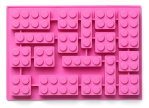 Ružičasti silikonski kalup za led s oblicima kockica LEGO®