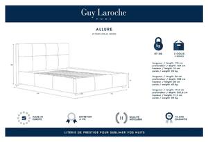 Bež bračni krevet Guy Laroche Home Allure, 140 x 200 cm