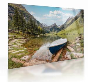 Staklena slika - Seealpsee, jezero u Švicarskoj (70x50 cm)