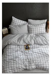 Bijela posteljina za bračni krevet/za produženi krevet s uključenom plahtom/4-dijelna 200x220 cm Geometric – Mila Home