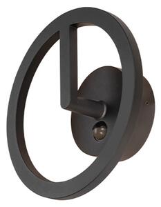 Q-Ring Zidna lampa w/Senzor 3000K IP54 Crna - SLV