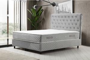 Svijetlo sivi boxspring krevet s prostorom za odlaganje 140x200 cm Sonata – Kalune Design
