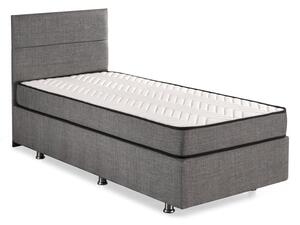 Sivi tapecirani krevet s prostorom za odlaganje 100x200 cm Silver – Kalune Design
