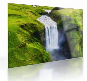 Staklena slika - Vodopad Skogafoss (70x50 cm)