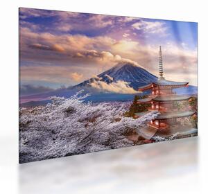 Staklena slika - Planina Fuji (70x50 cm)