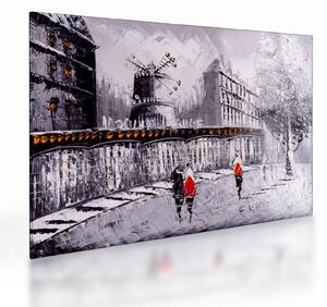 Staklena slika - Ulje na platnu grada II. (70x50 cm)