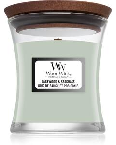 Woodwick Sagewood & Seagrass mirisna svijeća 85 g