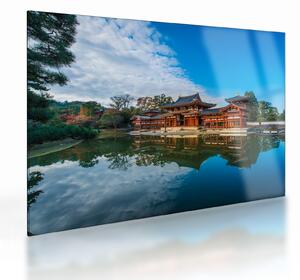 Staklena slika - Hram Byodo-in, Japan (70x50 cm)
