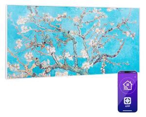 Klarstein Wonderwall Air Art Smart, infracrveni grijač, 120 x 60 cm, 700 W, aplikacija, cvijet badema