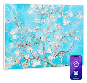 Klarstein Wonderwall Air Art Smart, infracrveni grijač, 80 x 60 cm, 500 W, aplikacija, cvijeće