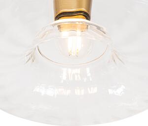 Viseća lampa zlatna sa staklom izdužena 3 svjetla - Ayesha