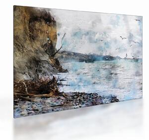 Staklena slika - Greben, akvarel (70x50 cm)