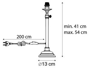 Klasična stolna svjetiljka crna podesiva bez sjene - Accia