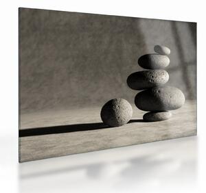 Staklena slika - Sivo kamenje (70x50 cm)