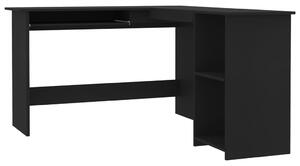 VidaXL Kutni radni stol crni 120 x 140 x 75 cm od iverice