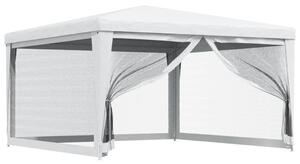 VidaXL Šator za zabave s 4 mrežasta bočna zida 4 x 4 m bijeli