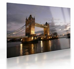 Staklena slika - Tower Bridge noću (70x50 cm)